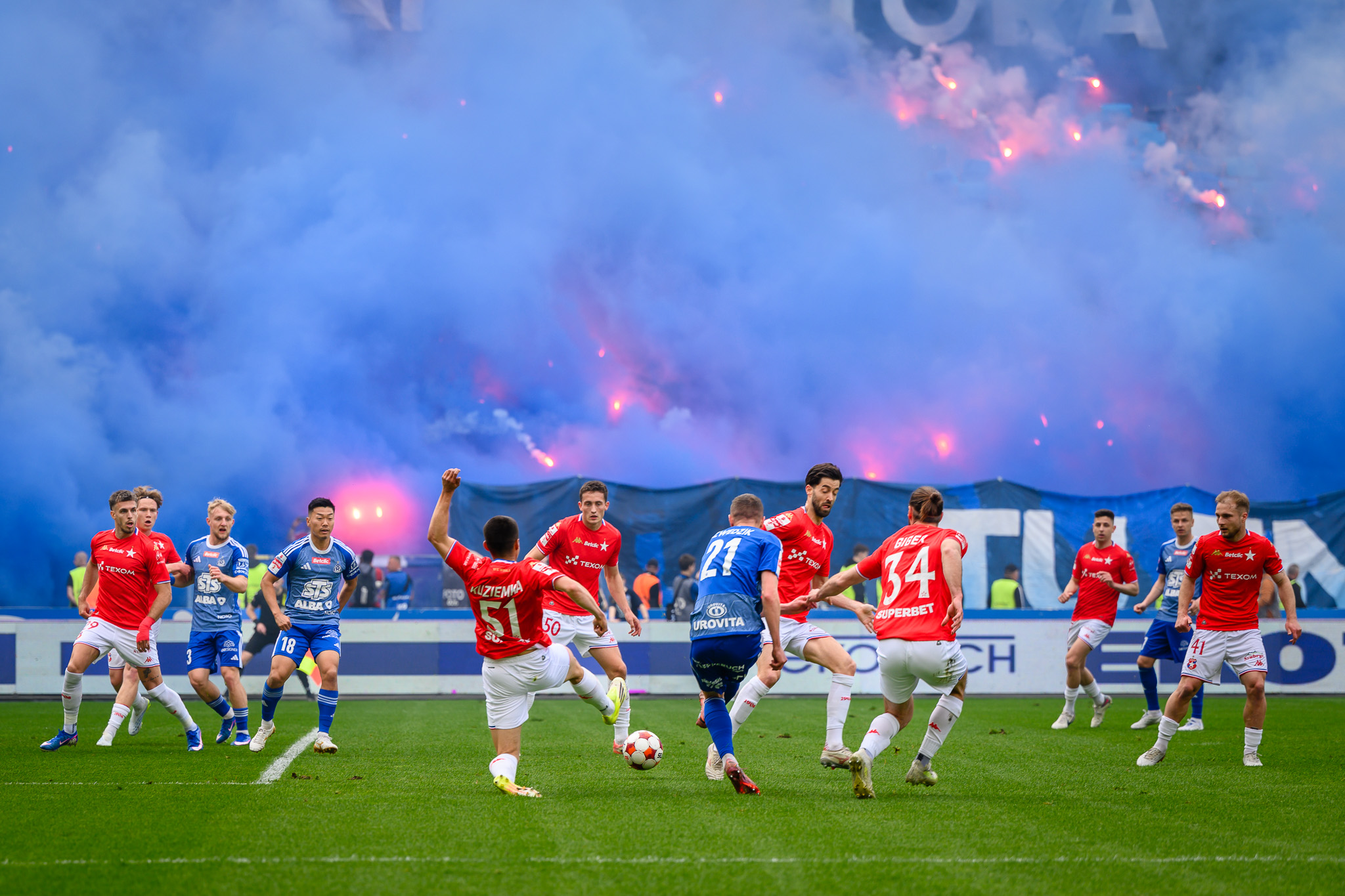 Ruch Chorzów - Wisła Kraków race na stadionie